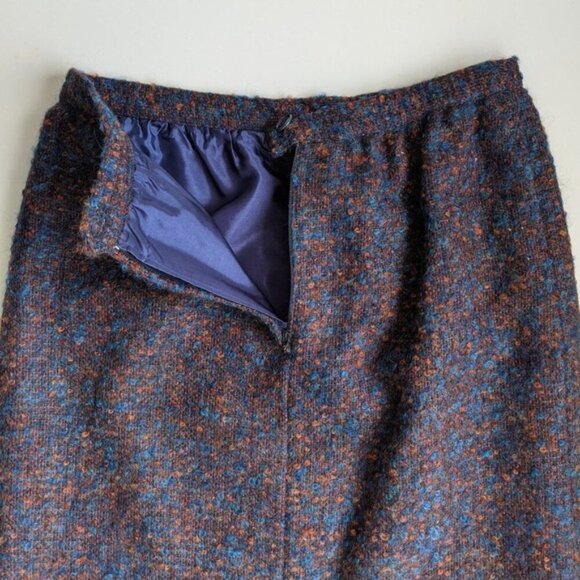 Vintage Curly Wool Classic Skirt Suit Tag 16 Waist 30" Chest 40" Union Label - Picture 11 of 13